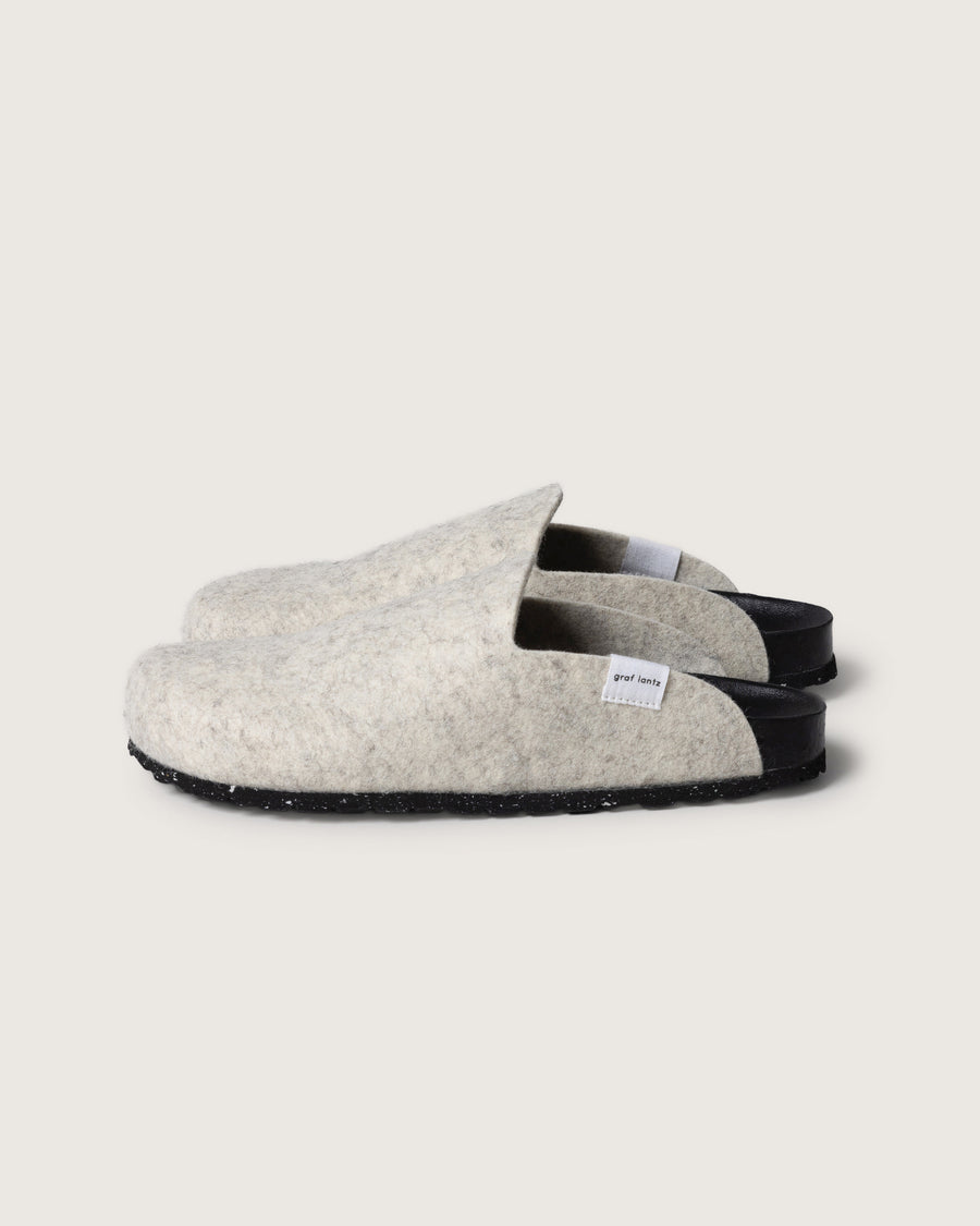 Haus Merino Wool Clog - Heather White