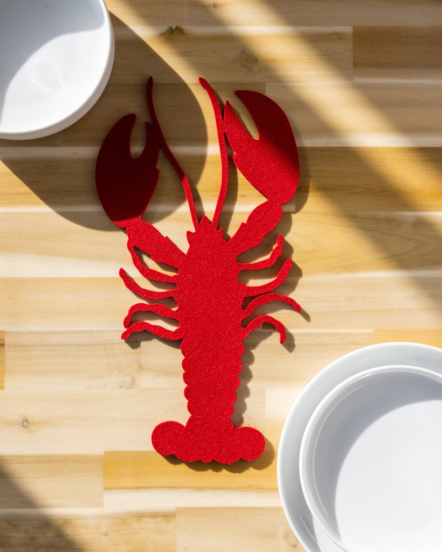 Every year we get inspired by New England summers: our Merino Wool Felt Lobster Trivet