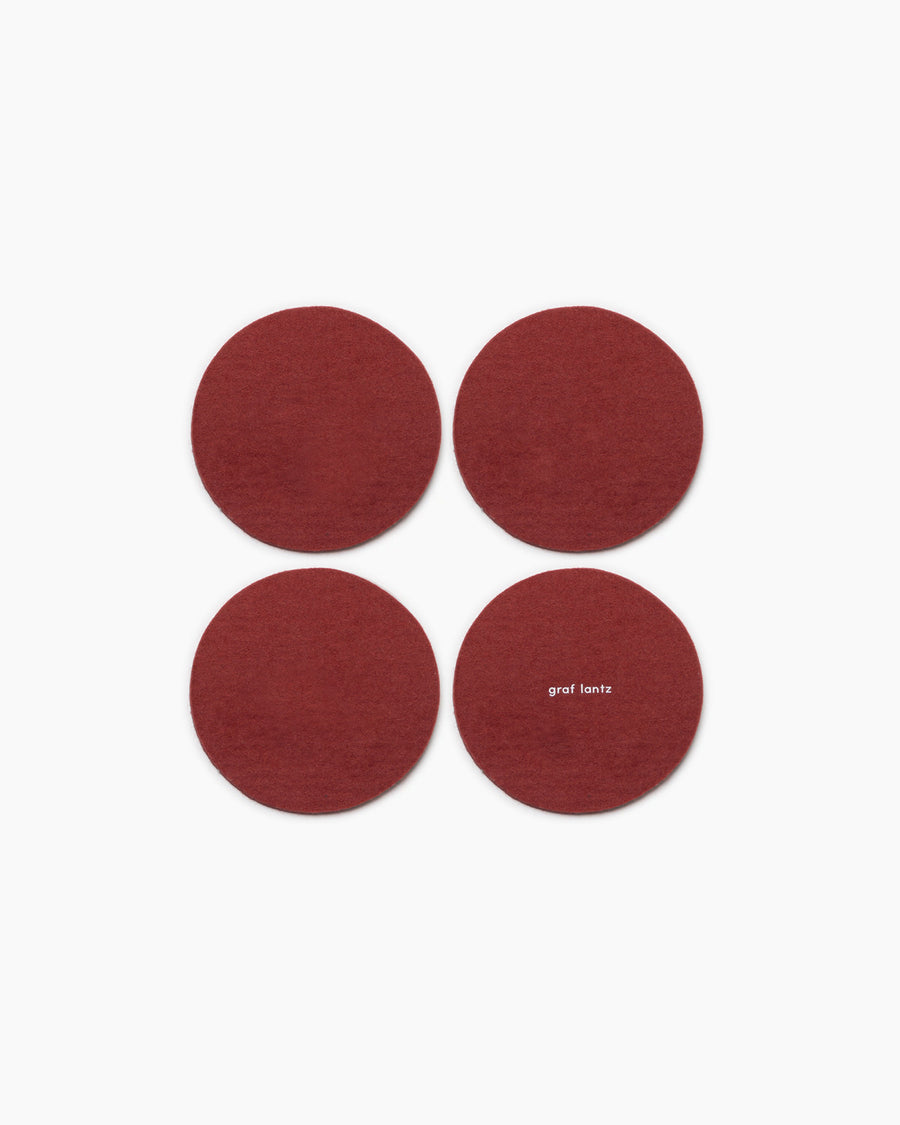 Bierfilzl Merino Wool Round Coaster Solid 4 Pack*