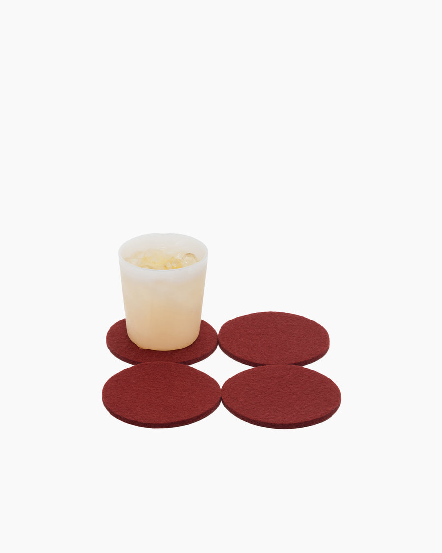 Bierfilzl Merino Wool Round Coaster Solid 4 Pack*