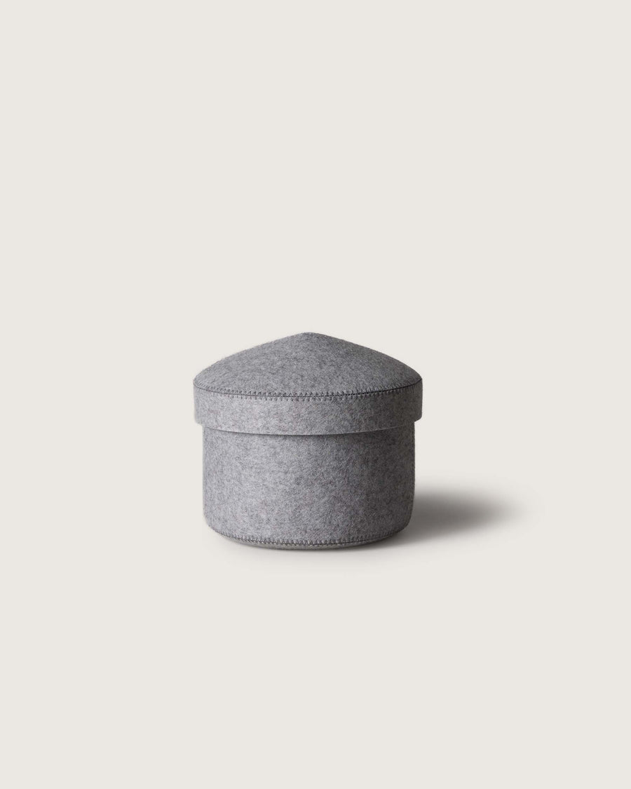 Merino Wool Small Bin with Lid