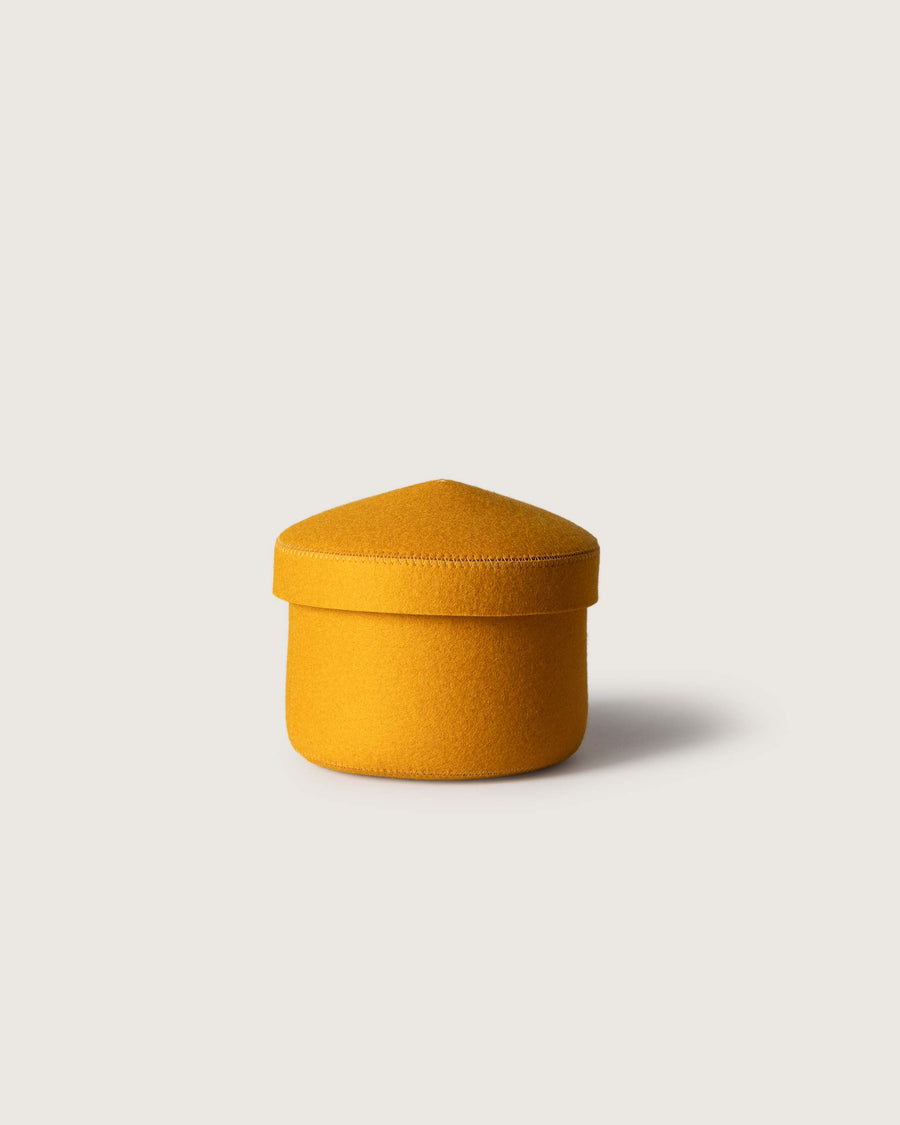 Merino Wool Small Bin with Lid