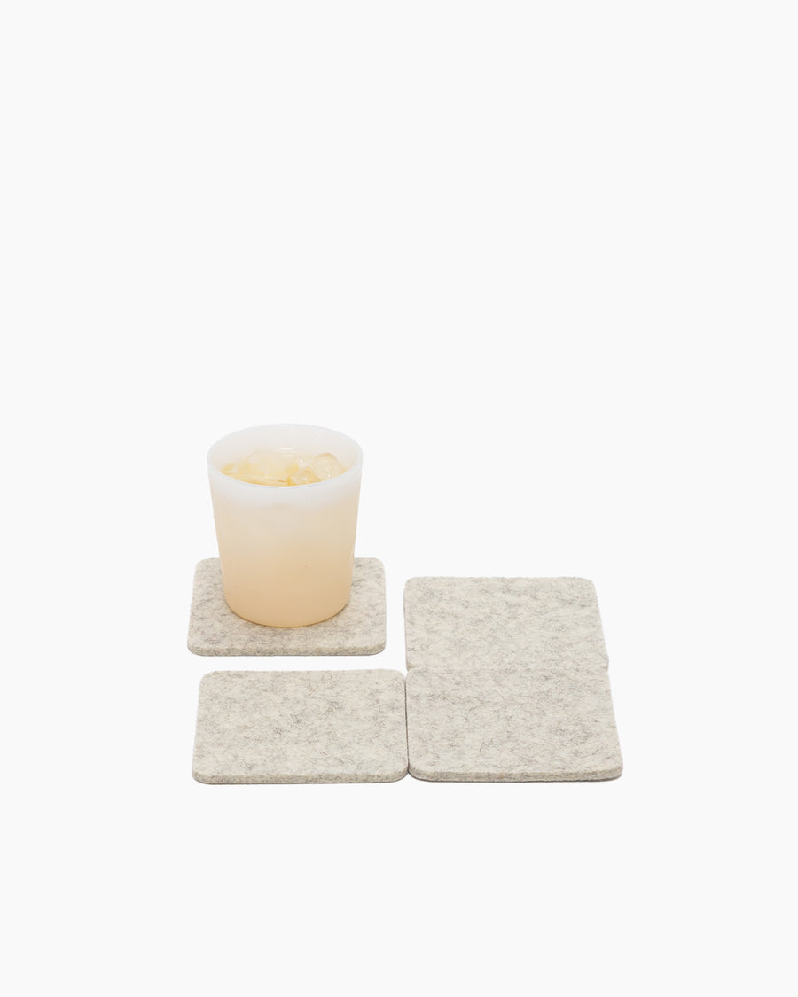 Square Felt Coaster · Heather White · Mix & Match from 19 Colors 