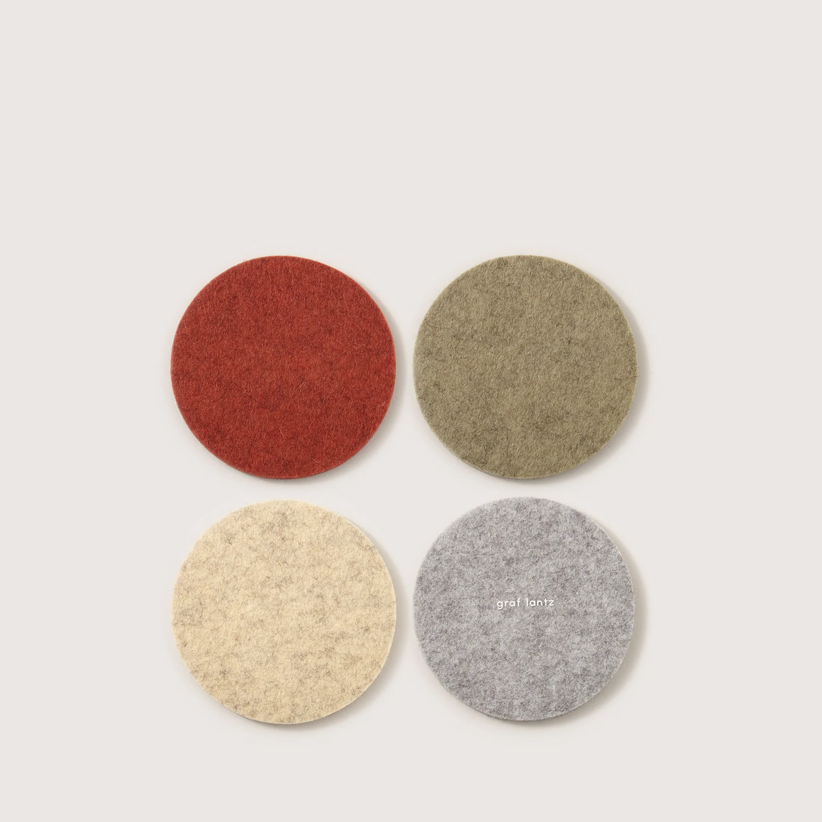 ルンルン 秋の蘭阜祭り タオル コースター Merino Wool Round Coaster Multi 4 Pack in Ikebana