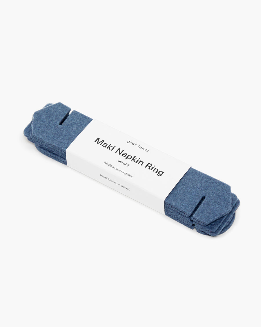 Maki Merino Wool Felt Napkin Ring 6 Pack - Final Sale