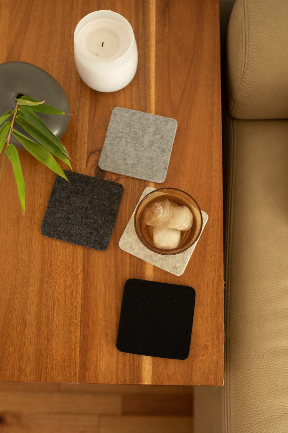 Bierfilzl Square Coaster Felt Multi 4 Pack (4866128773229)