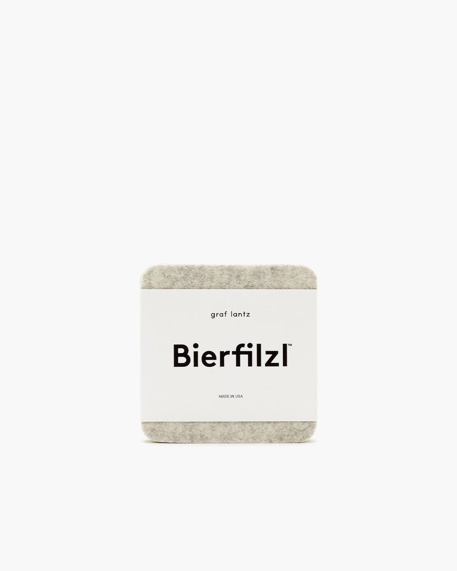 The Iconic Bierfilzl Merino Wool Felt Square Coaster Solid 4 Pack