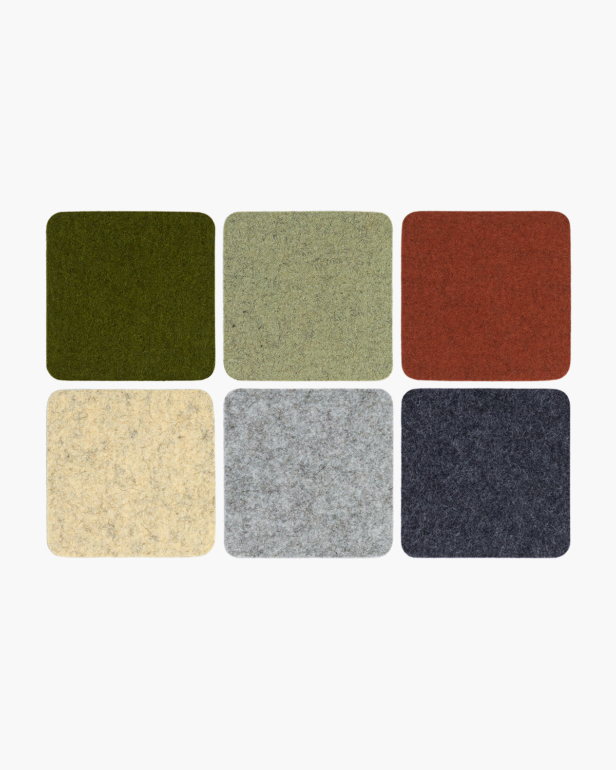 Felt Square Coaster Multi 6 Pack in Ikebana