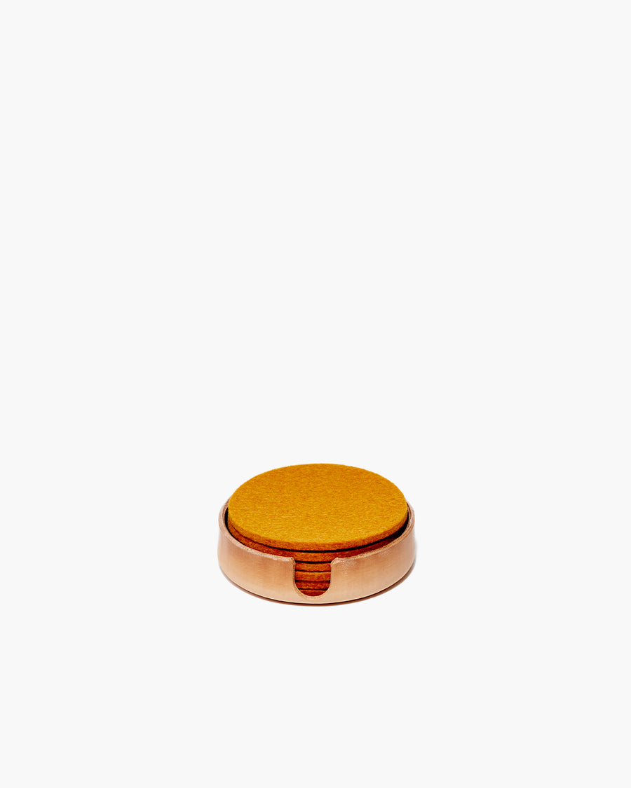 Kobon Leather Round Tray