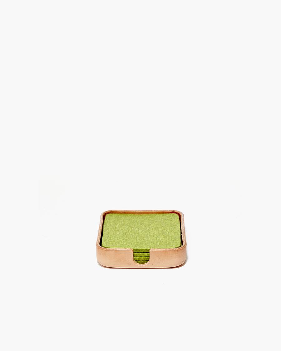 The Iconic Kobon Square Leather Tray