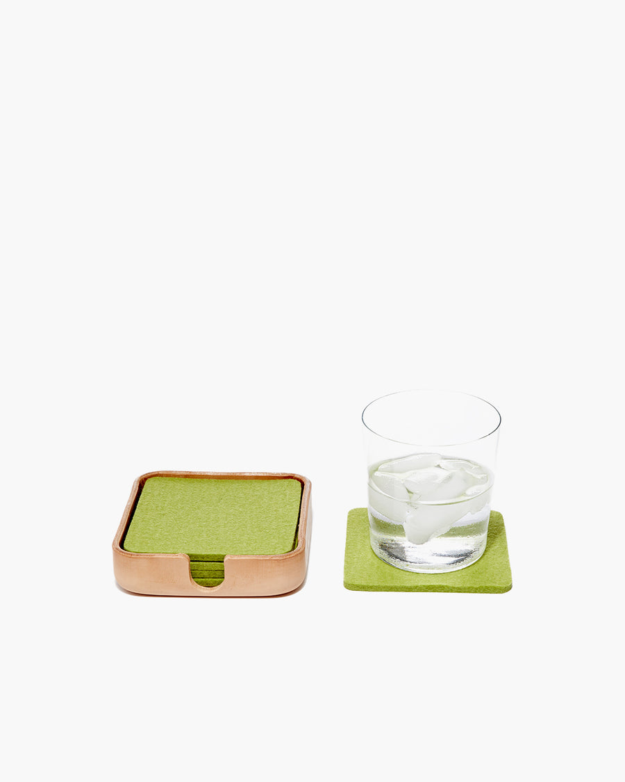 The Iconic Kobon Square Leather Tray