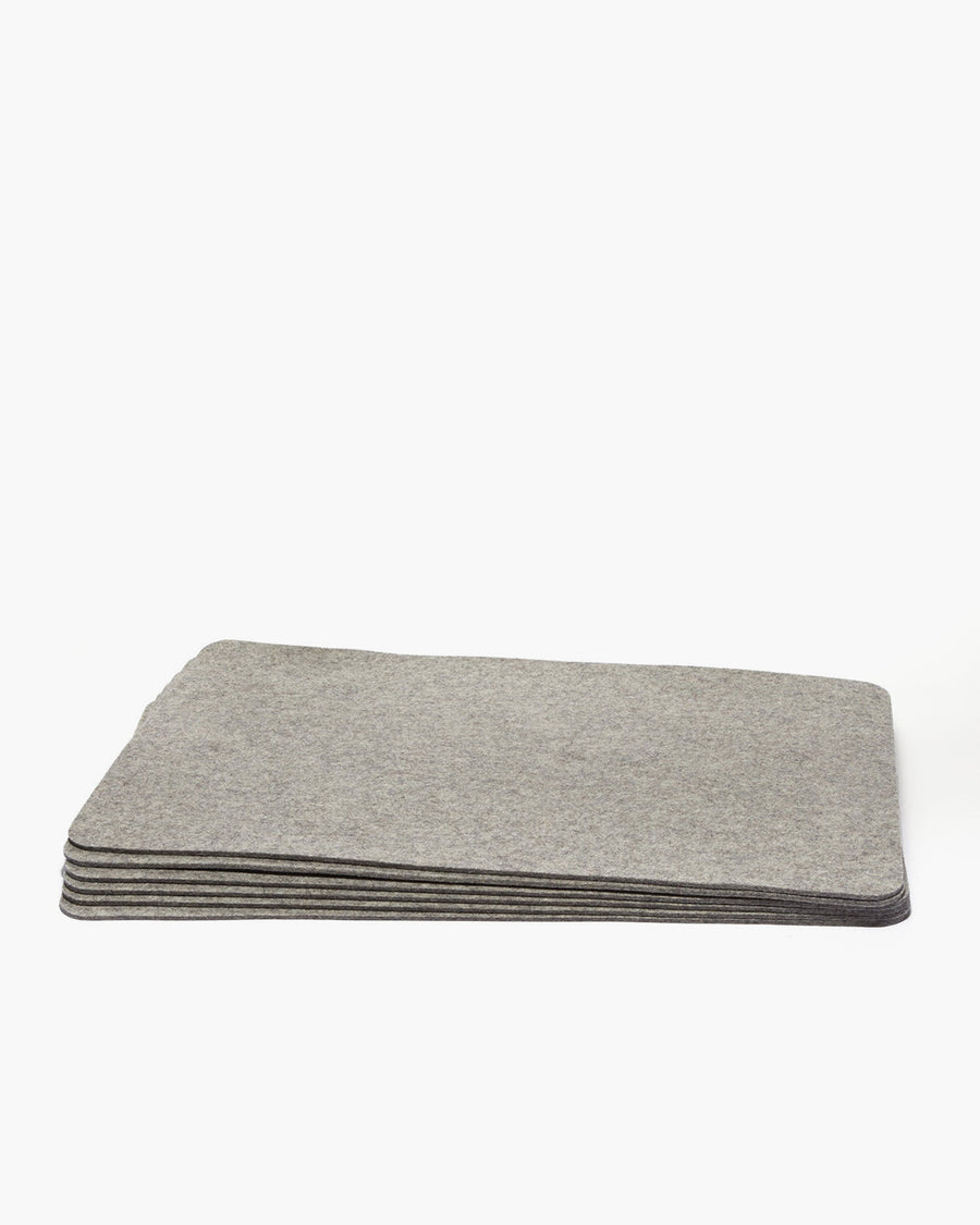 The Iconic Rectangle Merino Wool Felt Placemat - 6 Pack